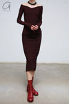 Marc Le Bihan Stretch Bandeau Dress or Skirt Collection MLB-25901-AUBERGINE Short Skirt 25900 25901